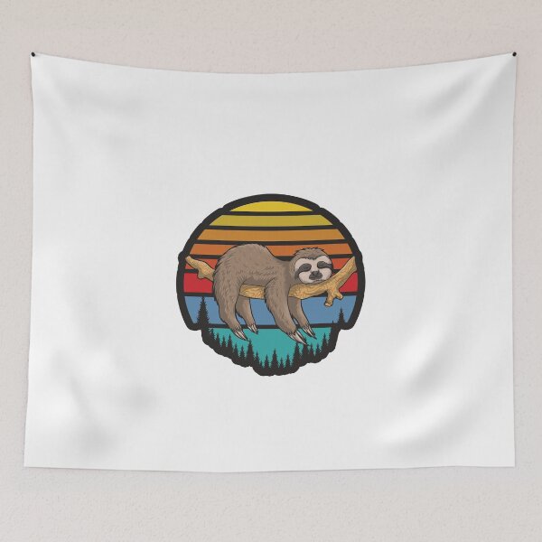 Item preview, sleeping sloth funny illustration  designed and sold by Amineharoni.