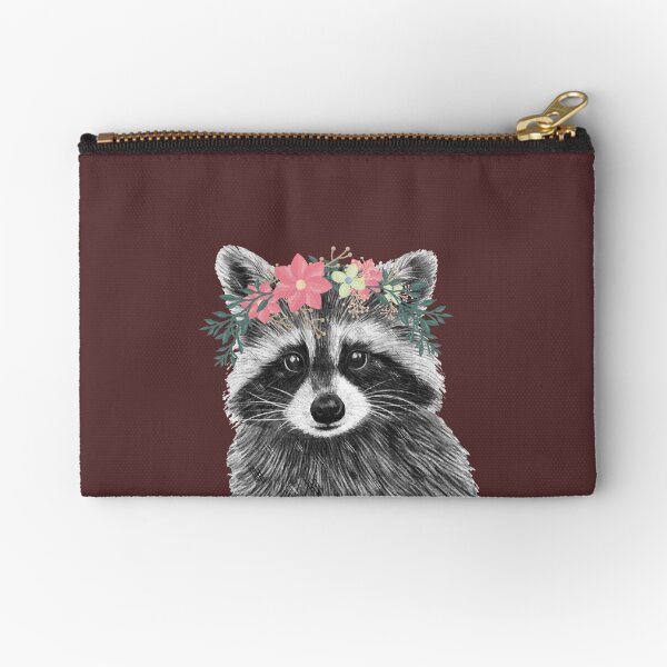 Item preview, Corona floral de mapache, flores, divertido y lindo animal, regalo de mapache designed and sold by Tee-md93.