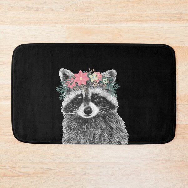 Item preview, Raccoon Floral Crown Flowers Funny Cute Animal Raccoon Gift designed and sold by Tee-md93.