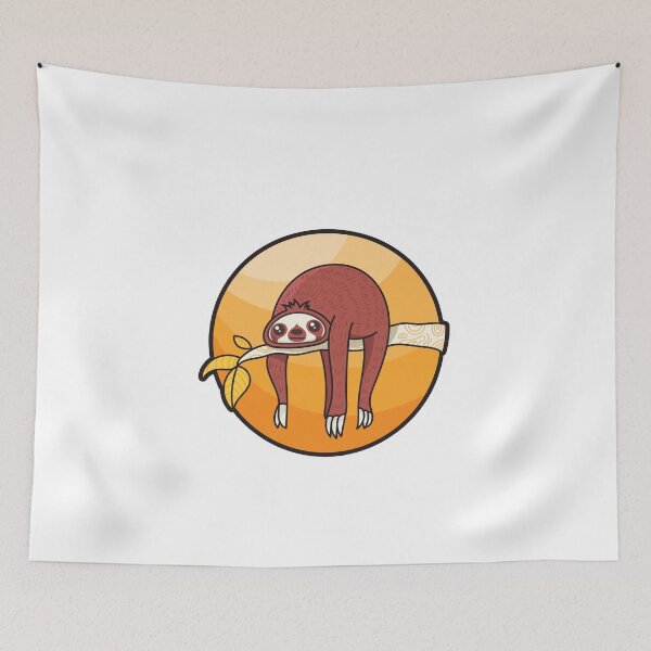 Item preview, sleeping sloth funny illustration  designed and sold by Amineharoni.