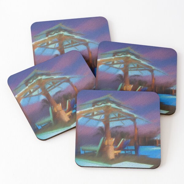 Item preview, Faraway - Tropical Nightscape  designed and sold by Rocky Mountain Artistry.