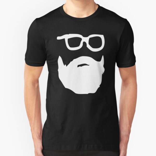 beard & glasses v2 Slim Fit T-Shirt