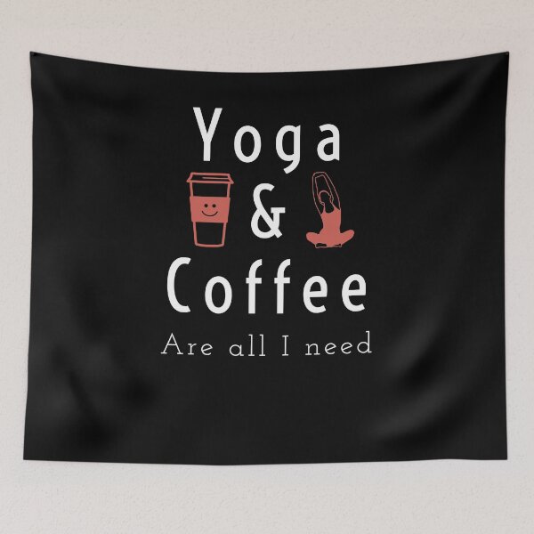 Artikelvorschau, Yoga und Kaffee sind alles was ich brauche entworfen und verkauft von Sutra-Lotus-Co.
