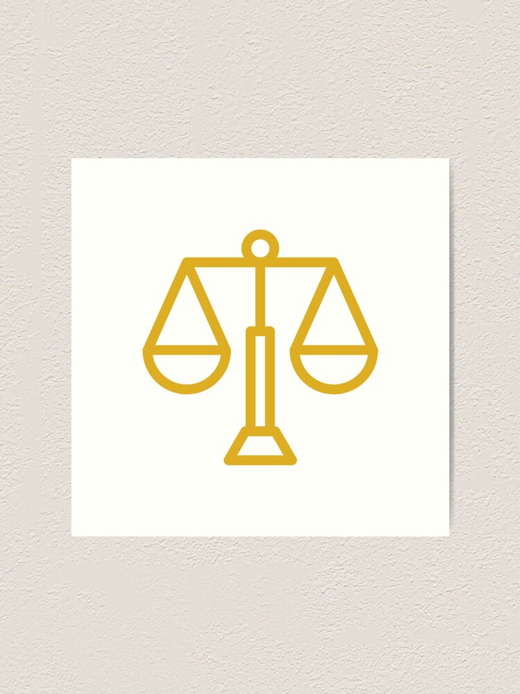 "Lady Justice Balance Scale Patterns" Art Print by flyingflamingo