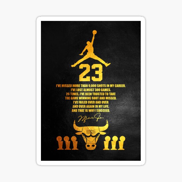 Michael Jordan The Last Dance Tribute Illustration Motivational Wall Art Sticker