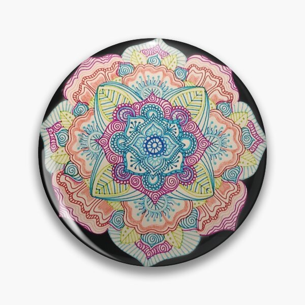 Item preview, Floral Mandala on Black Background designed and sold by mikaylawright.