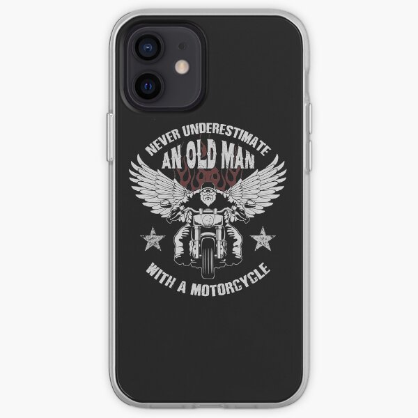 Ne jamais sous-estimer un vieil homme, ne jamais sous-estimer un vieil homme avec une moto Coque souple iPhone