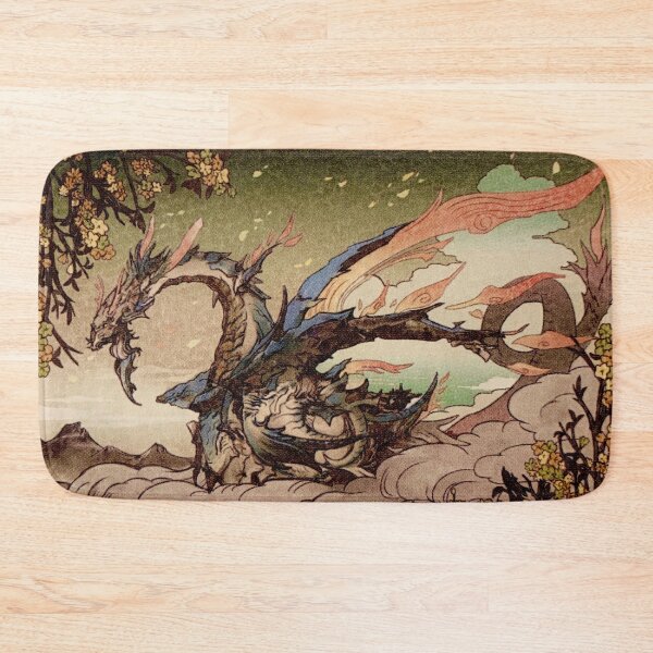 Item preview, xenoblade 2 torna woodblock print 1- titan designed and sold by starfallblade.