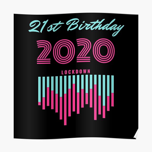 Download Happy 21st Birthday Lockdown 2020 Posters | Redbubble