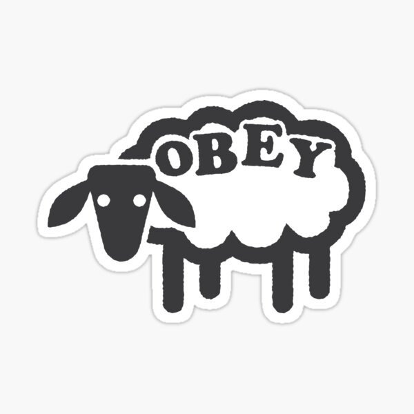 Obéir aux moutons sans fond Sticker