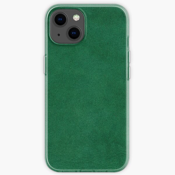 Green leather iPhone Soft Case
