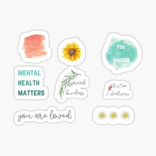 mental health matters sticker pack Sticker