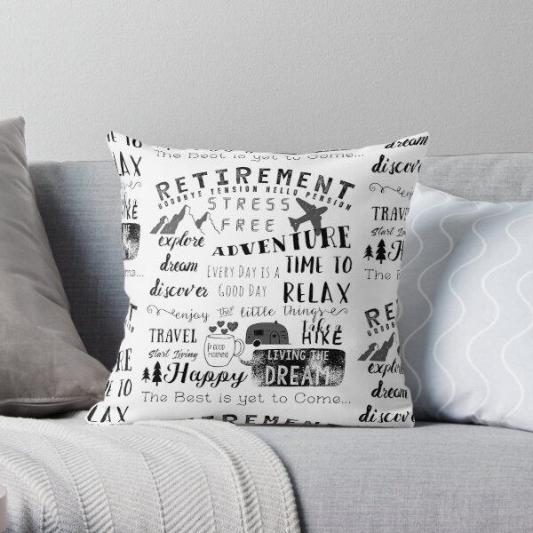 Retirement Apparel Throw Pillow