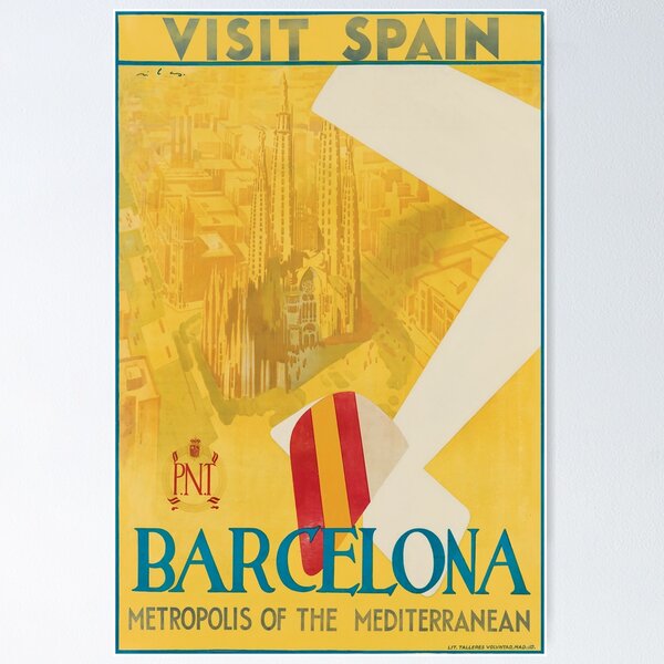 Item preview, Visitez Lespagne vintage travel poster designed and sold by stickart-marek.