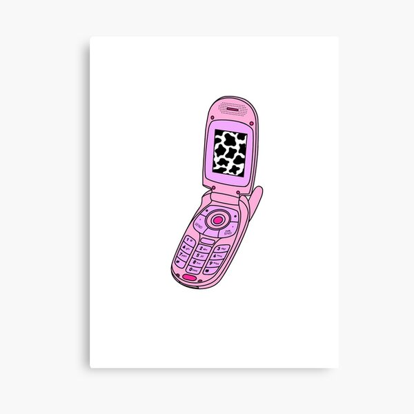 Premium Vector  Y2k flip phone, pink cute phone, 2000s aesthetic