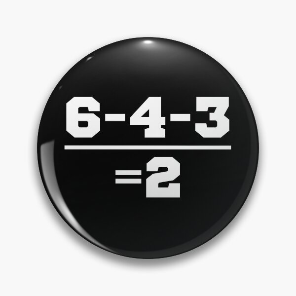 Item preview, 6-4-3=2 Baseball Double Play Funny Inside Baseball Player Gear designed and sold by DynamicDesign.