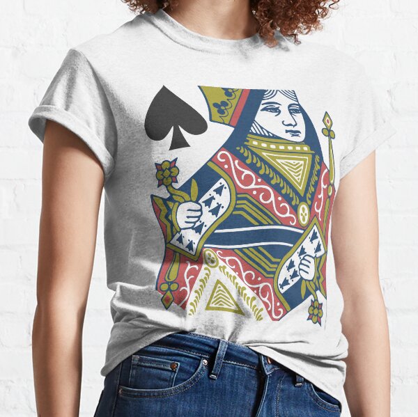 Playing Card - Queen of Spades Classic T-Shirt
