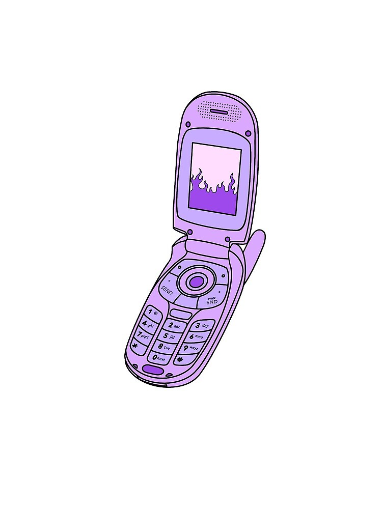 flip phone purple