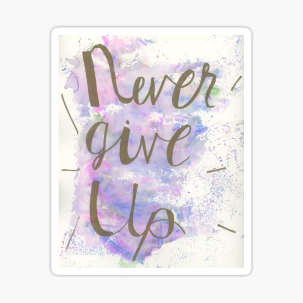 Never Give Up Sticker