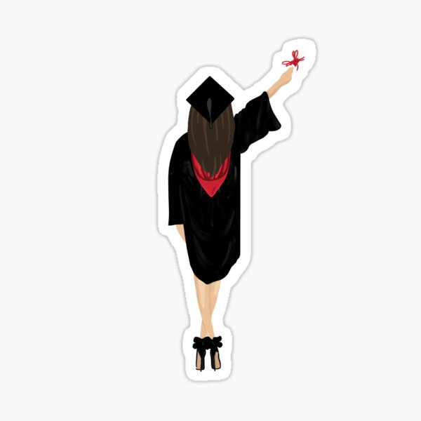Graduation Girl Sticker For Sale By Sarahditterline Redbubble