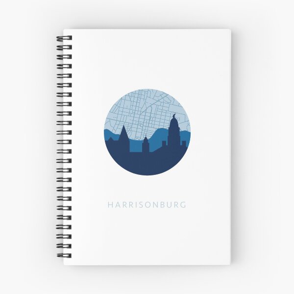 Item preview, Harrisonburg Wall Art Blue Map designed and sold by adamleepuckett.