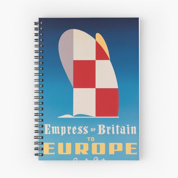 Item preview, Empress of Britain to Europe vintage travel poster designed and sold by stickart-marek.