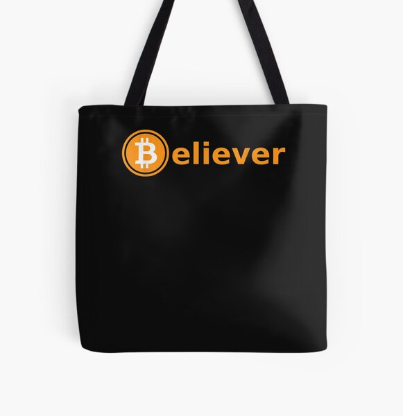 Believer Bitcoin CryptoCurrency Digital Money Geek All Over Print Tote Bag