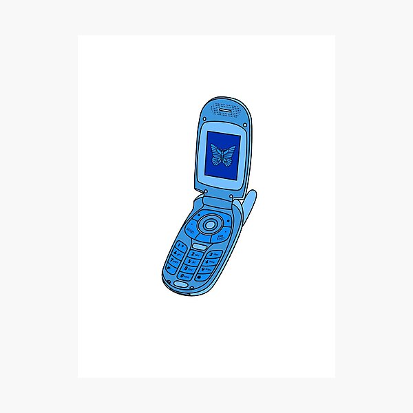 Y2k pink flip phone design | Art Board Print