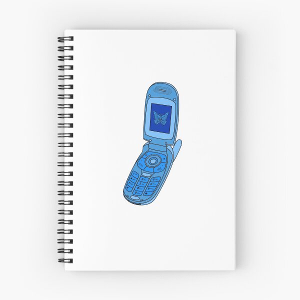 Item preview, Y2k blue butterfly flip phone design designed and sold by hanameda.