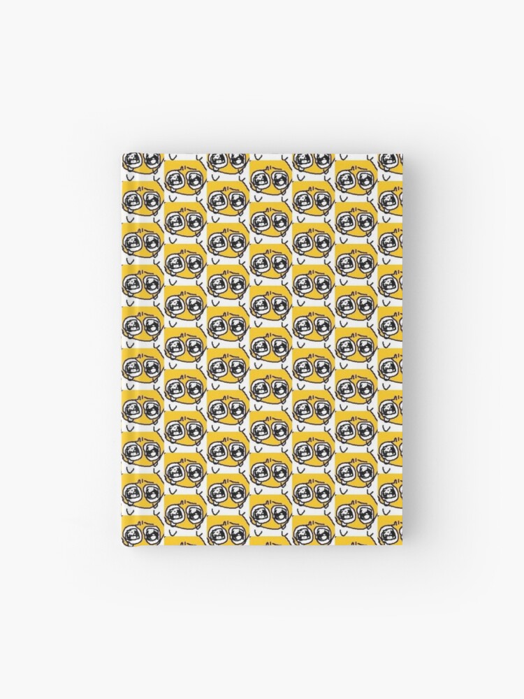 cursed emoji crying Hardcover Journal for Sale by Carou