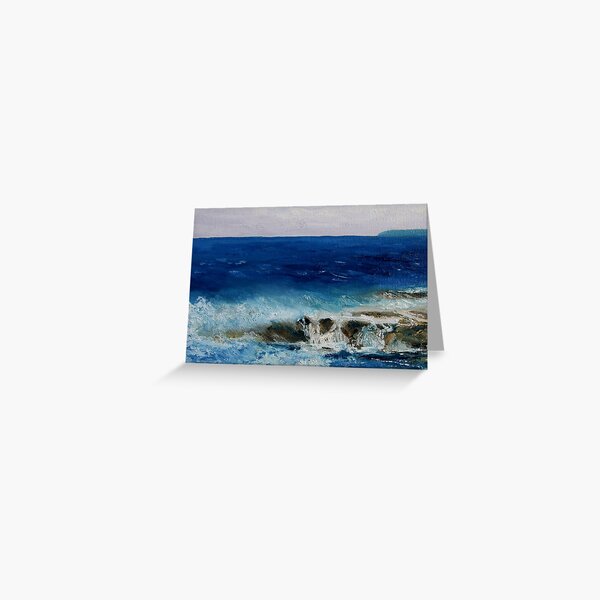 detail "Salish Sea Three" oil painting MAYNE ISLAND Greeting Card