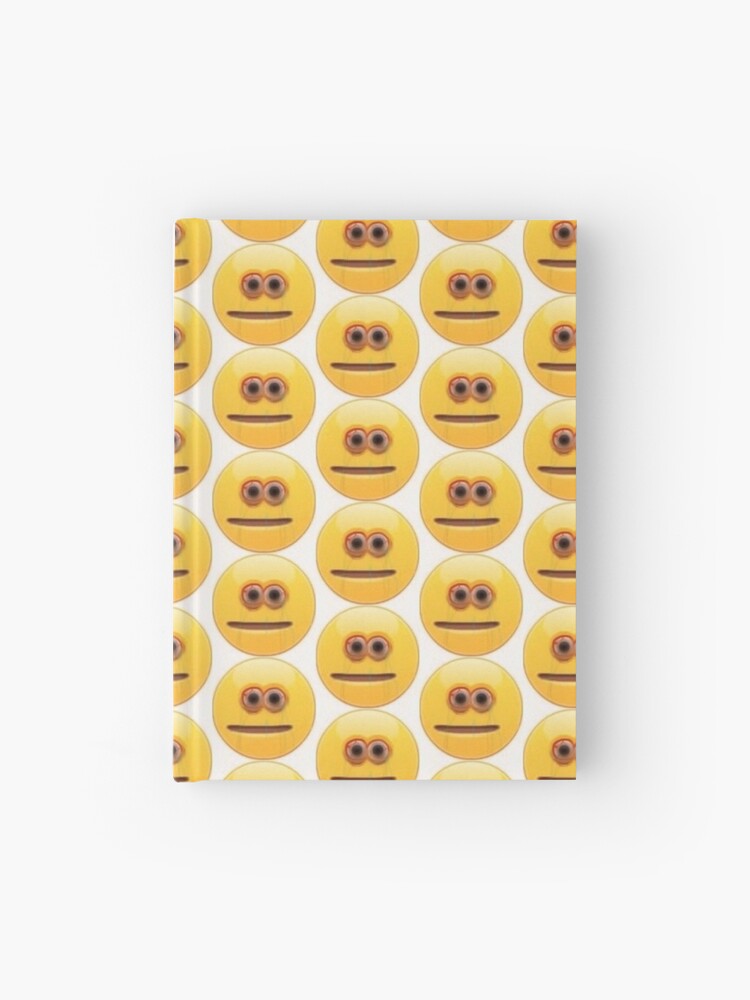 cursed emoji crying Hardcover Journal for Sale by Carou