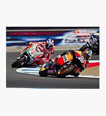 Dani Pedrosa and Nicky Hayden at laguna seca 2012 Photographic Print
