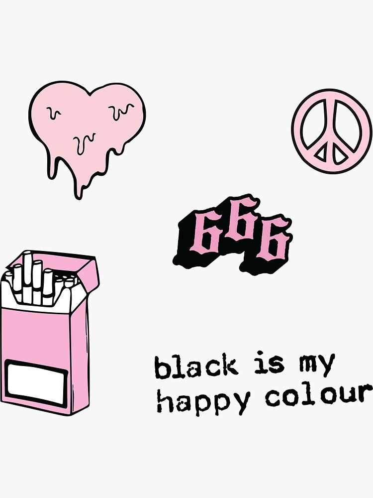 "Set of pink stickers" Sticker for Sale by asymmetrickid Redbubble