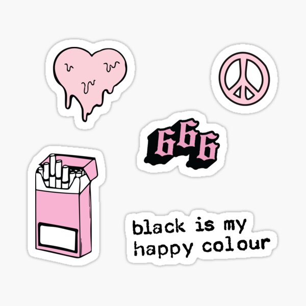 "Set of pink stickers" Sticker for Sale by asymmetrickid | Redbubble