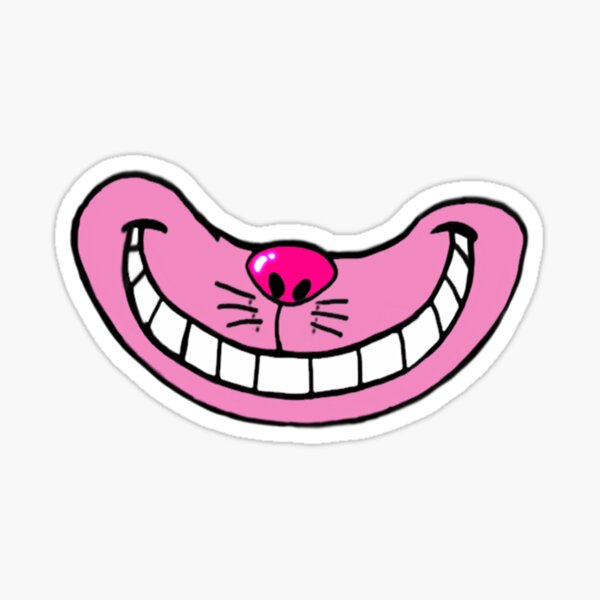 Cheshire Cat Smile cheshire-cat-smile-sticker-for-sale-by-projectmalawi-redbubble
