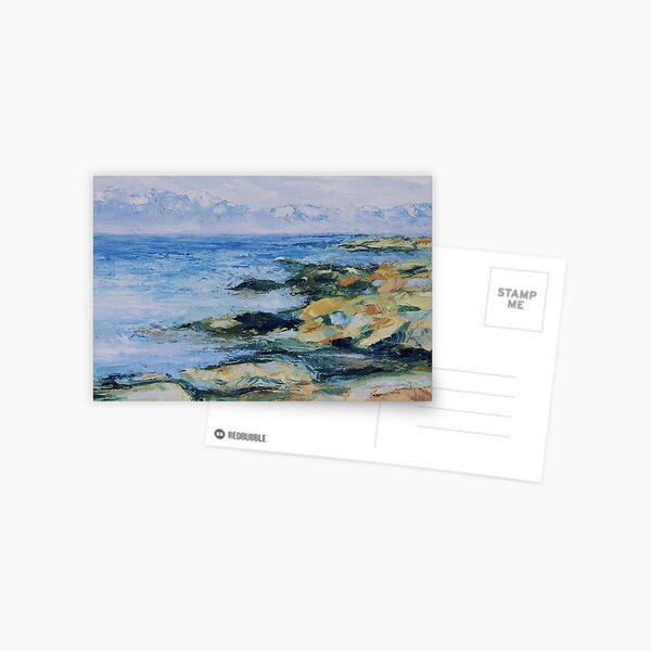 detail "The Sea To Me" oil painting SATURNA ISLAND Postcard