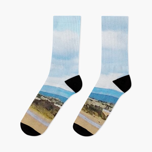 Item preview, Fife beach painterly style print designed and sold by LittleBettyMakes.