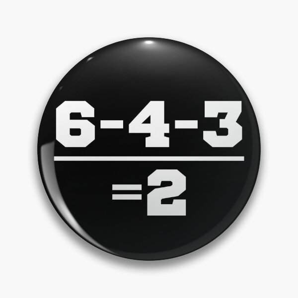 Item preview, 6-4-3=2 Baseball Double Play Funny Inside Baseball Player Gear designed and sold by DynamicDesign.