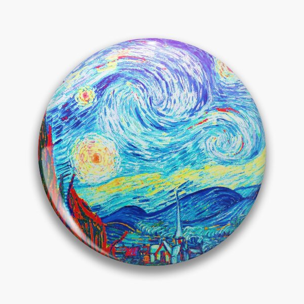 Item preview, Psychedelic Colorful Starry Night Abstract Van Gogh designed and sold by CoitoCG.