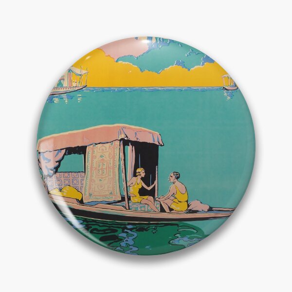 Item preview, Kashmir vintage travel poster designed and sold by stickart-marek.