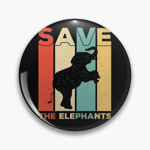 Item preview, Save The Elephants Love African Zoo Animal Retro Elephant Gear designed and sold by DynamicDesign.