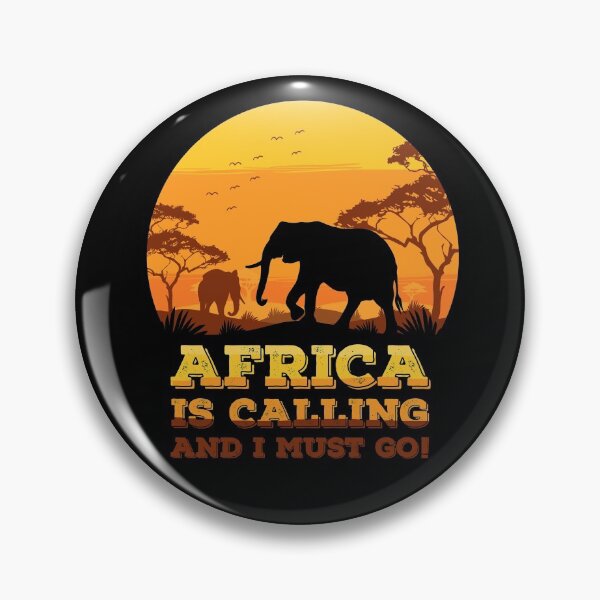 Item preview, Africa Is Calling And I Must Go Retro African Elephant Gear designed and sold by DynamicDesign.