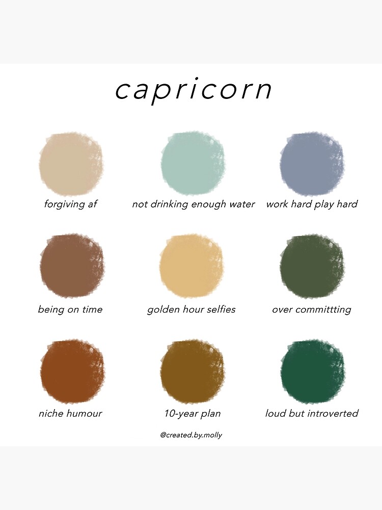 "Capricorn Color Chart" Photographic Print for Sale by createdbymolly