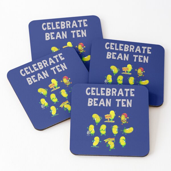 Item preview, Happy 10th Birthday card - Celebrate Bean Ten designed and sold by Justbeanhappy.