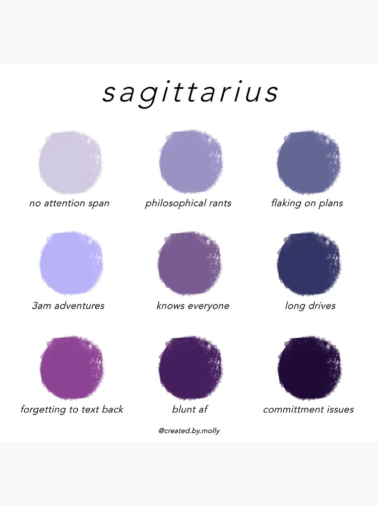 "Sagittarius Color Chart" Photographic Print for Sale by createdbymolly