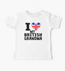 I Heart My British Grandma Baby Tee