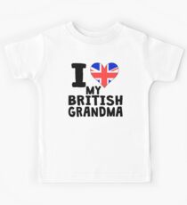 I Heart My British Grandma Kids Tee