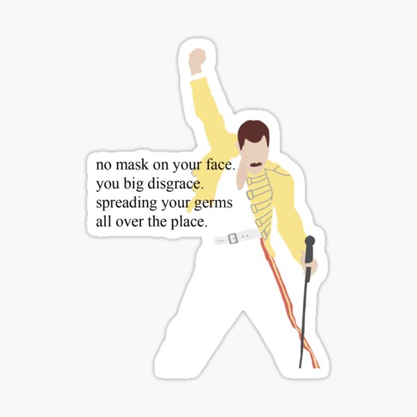 Freddie Mercury Corona Meme Pegatina