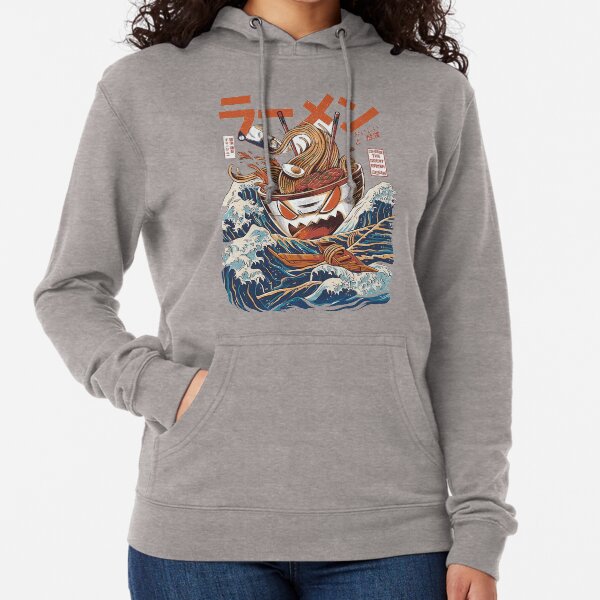 El gran ramen de Kanagawa Sudadera ligera con capucha